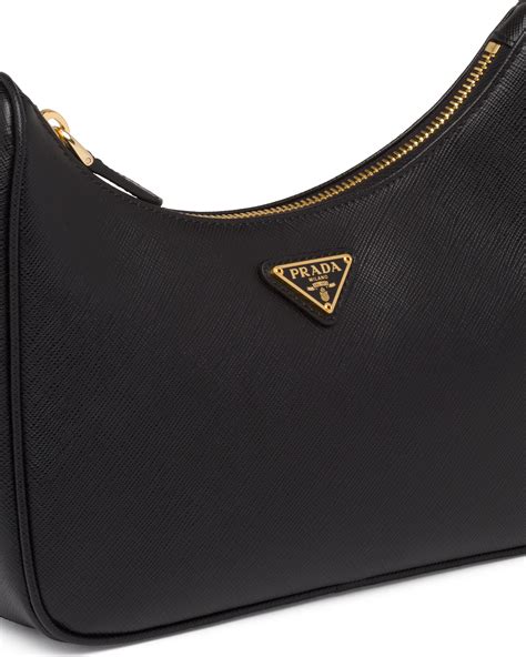 prada re edition 2005 saffiano leather black|prada hobo nero saffiano.